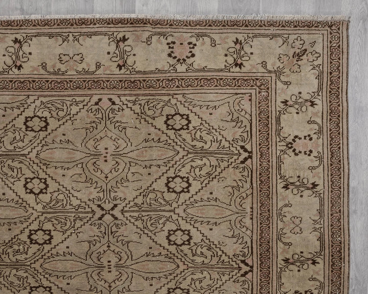 Multicolor Turkish Vintage Rug 7' 11" x 11' Hand-Knotted | No. VR28305