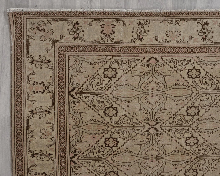 Multicolor Turkish Vintage Rug 7' 11" x 11' Hand-Knotted | No. VR28305