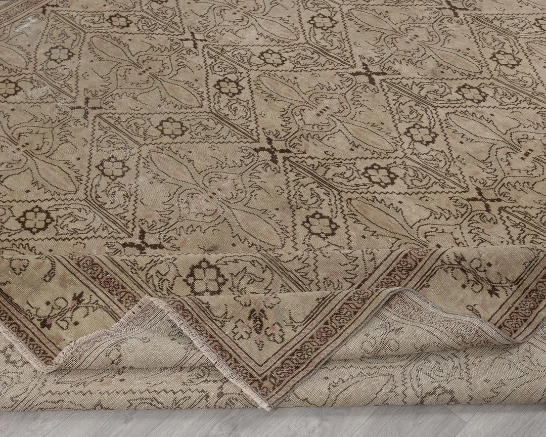 Multicolor Turkish Vintage Rug 7' 11" x 11' Hand-Knotted | No. VR28305