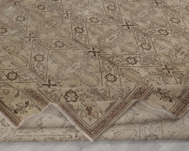 Multicolor Turkish Vintage Rug 7' 11" x 11' Hand-Knotted | No. VR28305