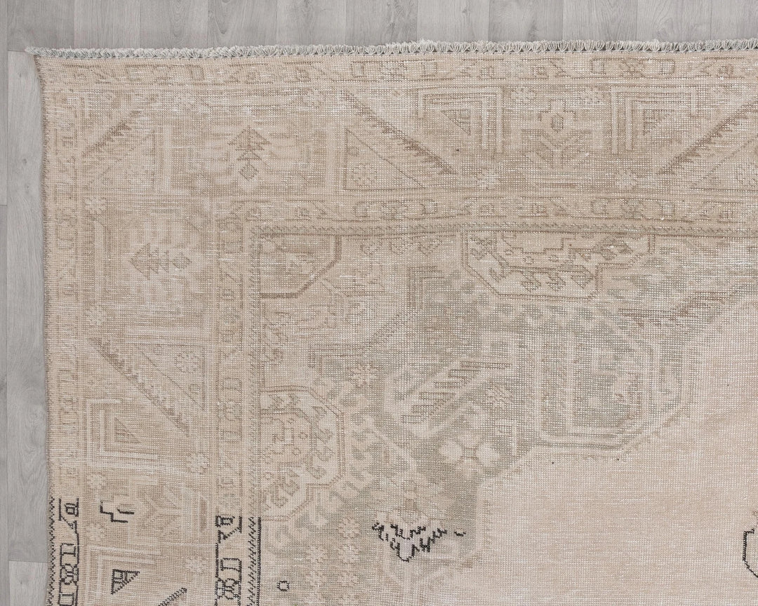 Beige Turkish Oushak Rug 9' 7" x 12' Hand-Knotted | No. VR28334