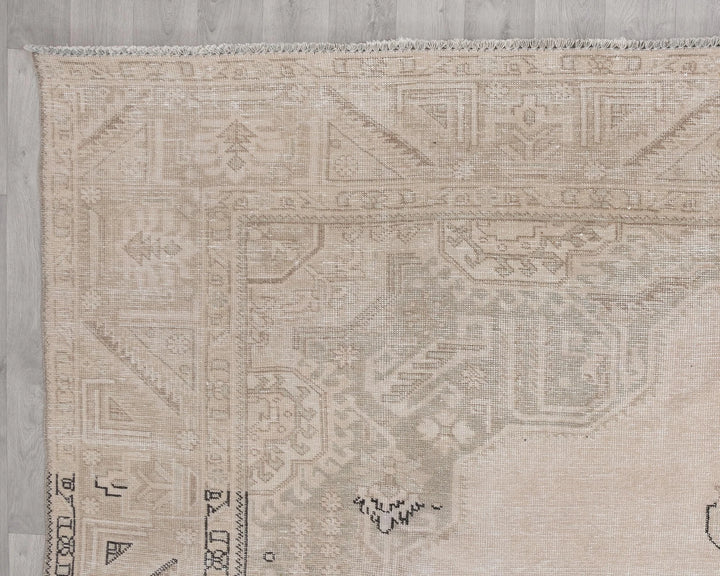 Beige Turkish Oushak Rug 9' 7" x 12' Hand-Knotted | No. VR28334