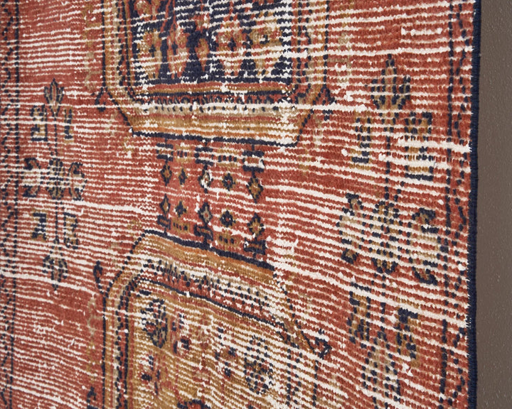 Multicolor Turkish Oushak Rug 3' 4" x 11' 6" Hand-Knotted | No. VR28497
