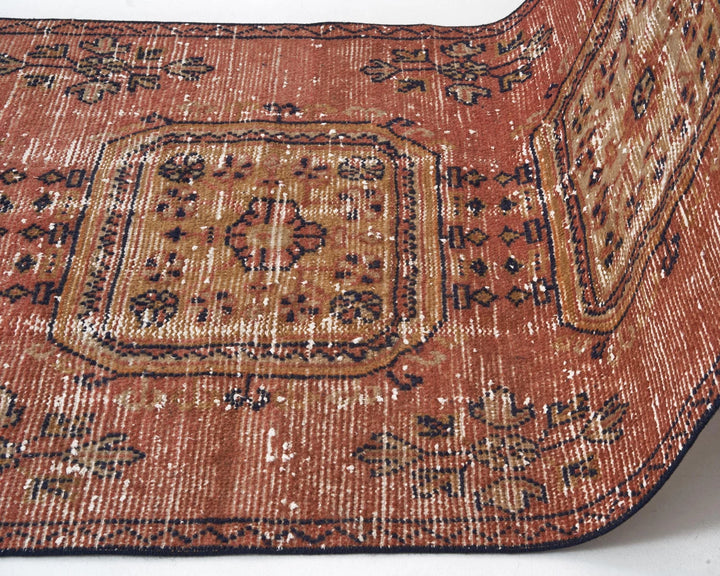 Multicolor Turkish Oushak Rug 3' 4" x 11' 6" Hand-Knotted | No. VR28497