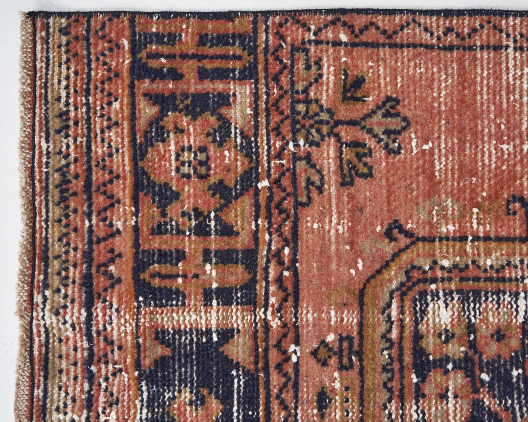Multicolor Turkish Oushak Rug 3' 4" x 11' 6" Hand-Knotted | No. VR28497