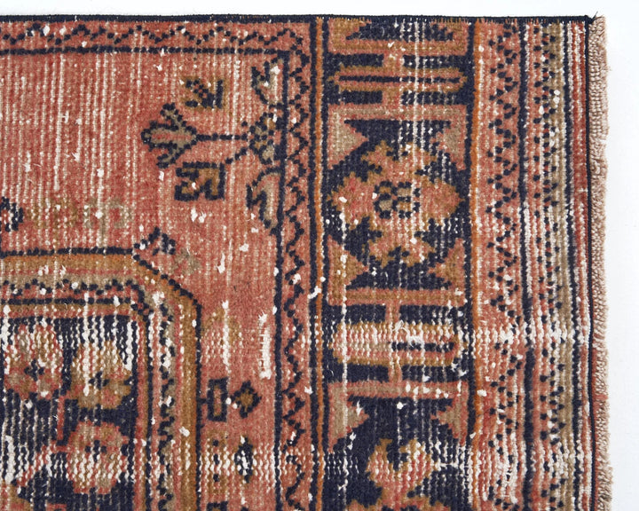 Multicolor Turkish Oushak Rug 3' 4" x 11' 6" Hand-Knotted | No. VR28497