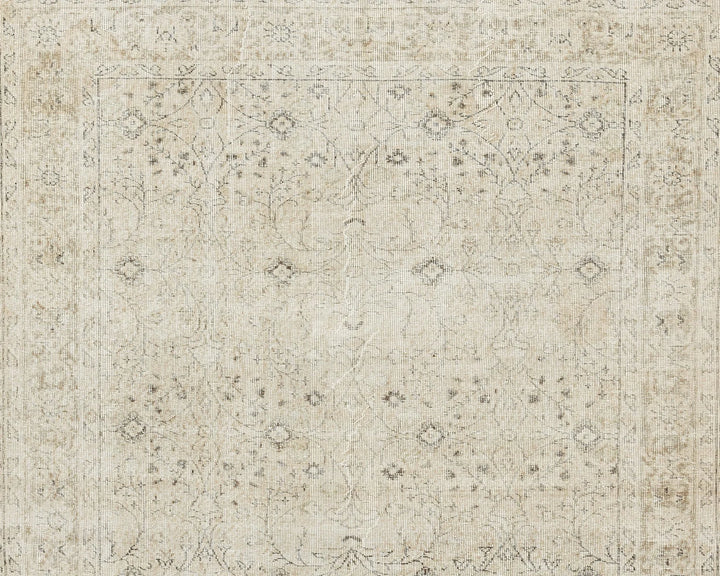 Beige Turkish Oushak Rug 6'5" x 10' Hand-Knotted | No. VR28542
