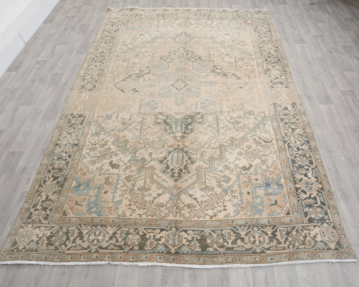 Multicolor Turkish Oushak Rug 6'11" x 10'4" Hand-Knotted | No. VR28877