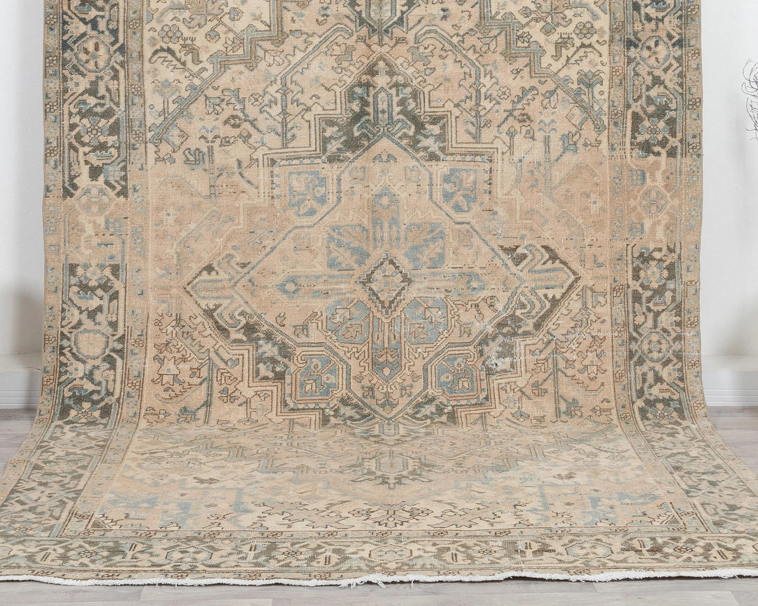 Multicolor Turkish Oushak Rug 6'11" x 10'4" Hand-Knotted | No. VR28877