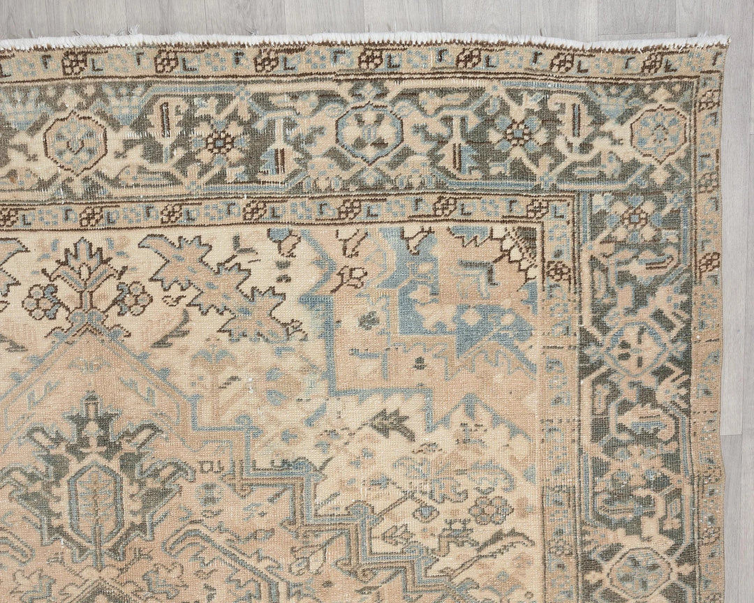 Multicolor Turkish Oushak Rug 6'11" x 10'4" Hand-Knotted | No. VR28877