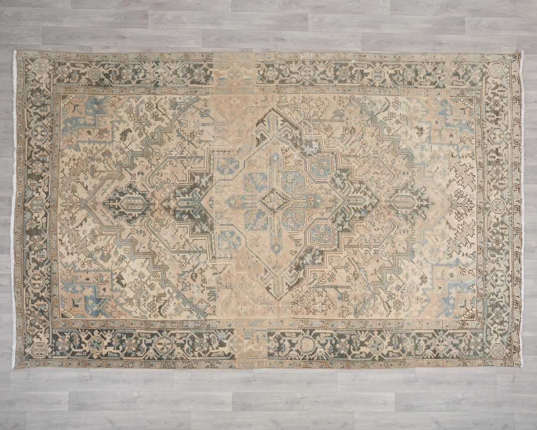 Multicolor Turkish Oushak Rug 6'11" x 10'4" Hand-Knotted | No. VR28877