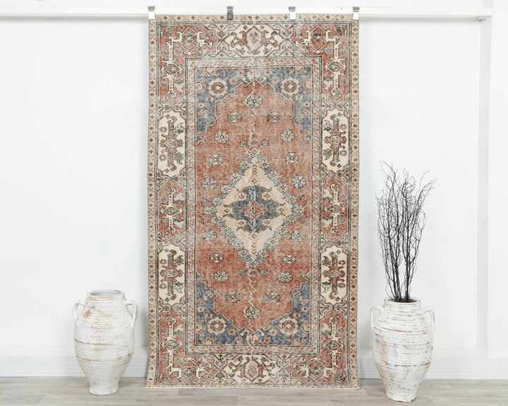 Multicolor Turkish Oushak Rug 3' 11" x 6' 11" Hand-Knotted | No. VR28957
