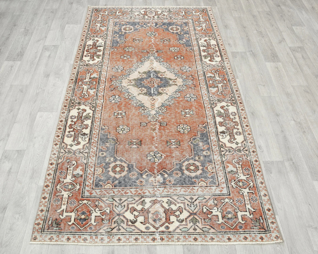 Multicolor Turkish Oushak Rug 3' 11" x 6' 11" Hand-Knotted | No. VR28957
