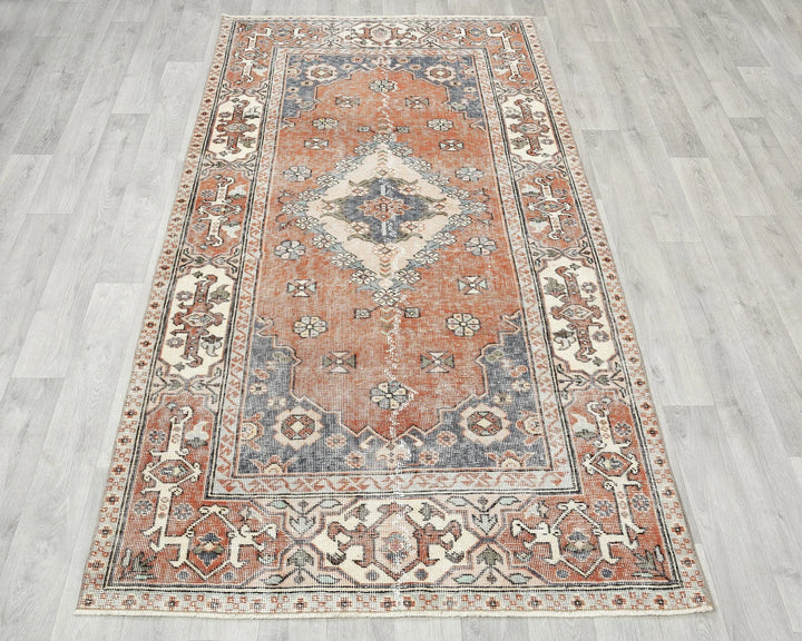 Multicolor Turkish Oushak Rug 3' 11" x 6' 11" Hand-Knotted | No. VR28957