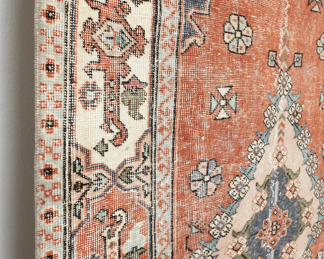 Multicolor Turkish Oushak Rug 3' 11" x 6' 11" Hand-Knotted | No. VR28957