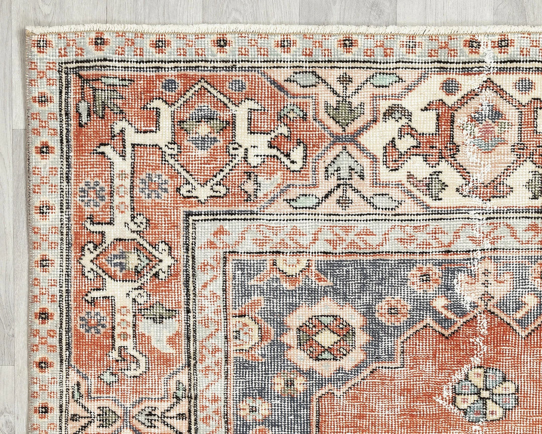 Multicolor Turkish Oushak Rug 3' 11" x 6' 11" Hand-Knotted | No. VR28957
