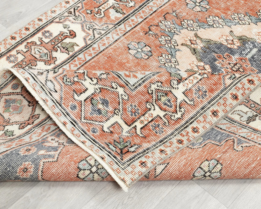 Multicolor Turkish Oushak Rug 3' 11" x 6' 11" Hand-Knotted | No. VR28957