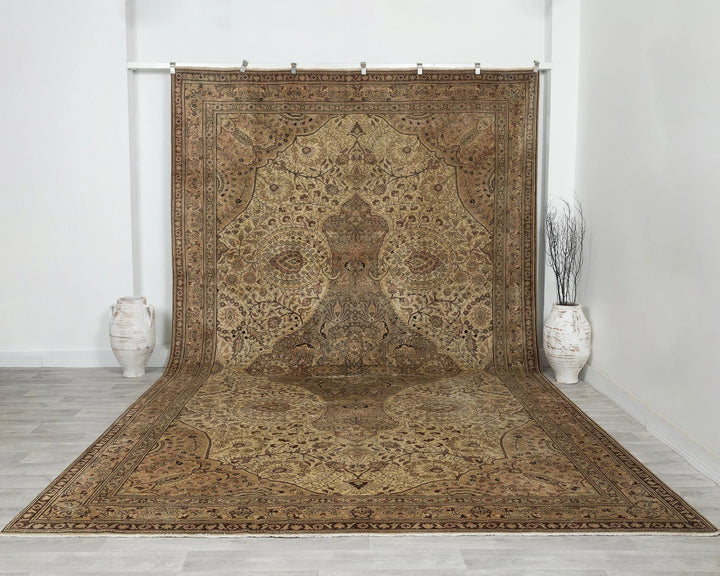 Multicolor Turkish Oushak Rug 9' x 13' 9" Hand-Knotted | No. VR29049