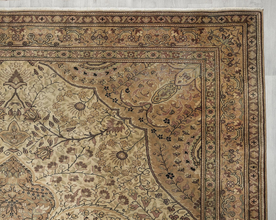 Multicolor Turkish Oushak Rug 9' x 13' 9" Hand-Knotted | No. VR29049