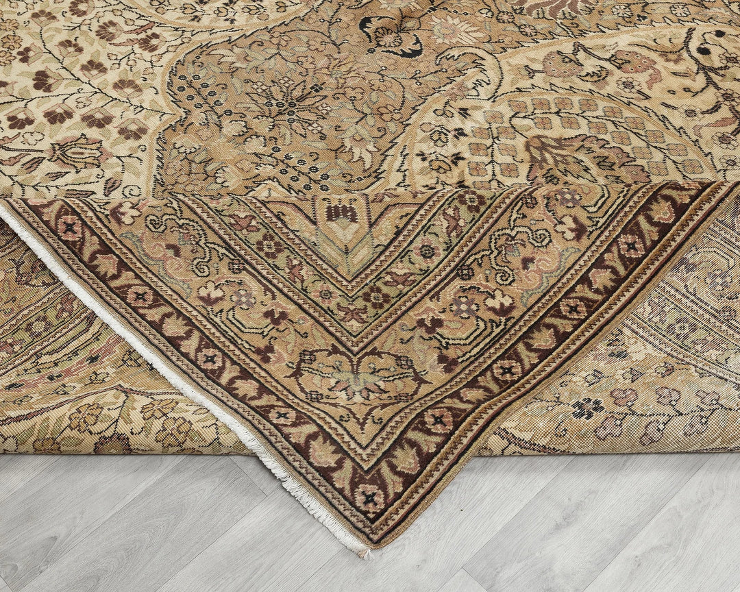 Multicolor Turkish Oushak Rug 9' x 13' 9" Hand-Knotted | No. VR29049