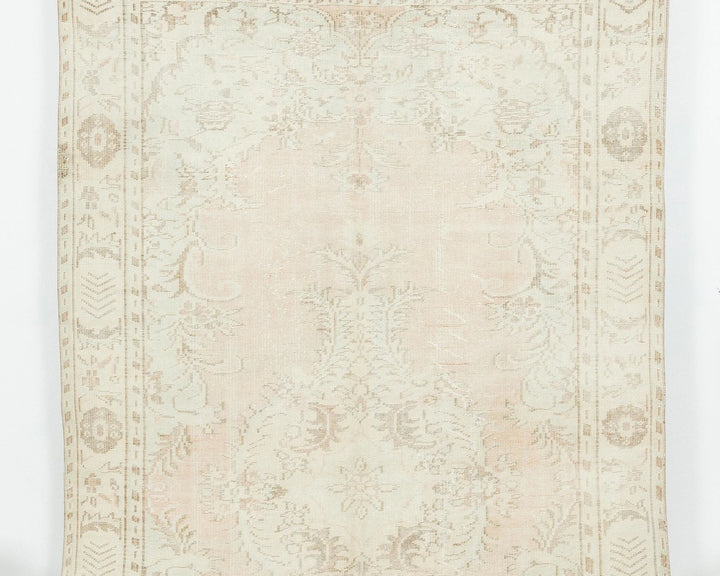 Beige Turkish Oushak Rug 5'8" x 9'6" Hand-Knotted | No. VR29088