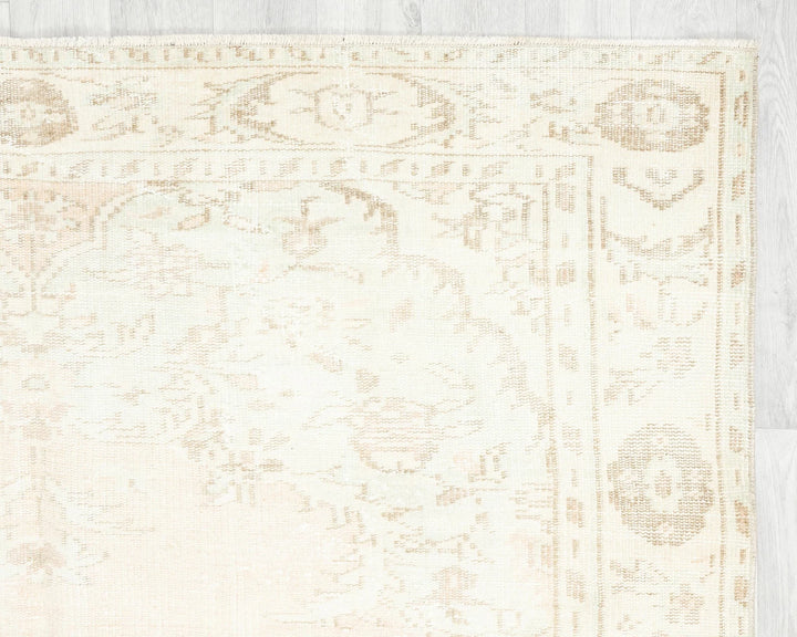 Beige Turkish Oushak Rug 5'8" x 9'6" Hand-Knotted | No. VR29088