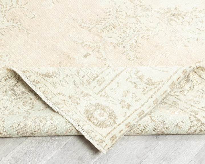 Beige Turkish Oushak Rug 5'8" x 9'6" Hand-Knotted | No. VR29088