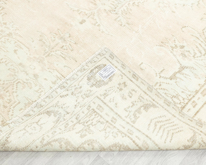 Beige Turkish Oushak Rug 5'8" x 9'6" Hand-Knotted | No. VR29088