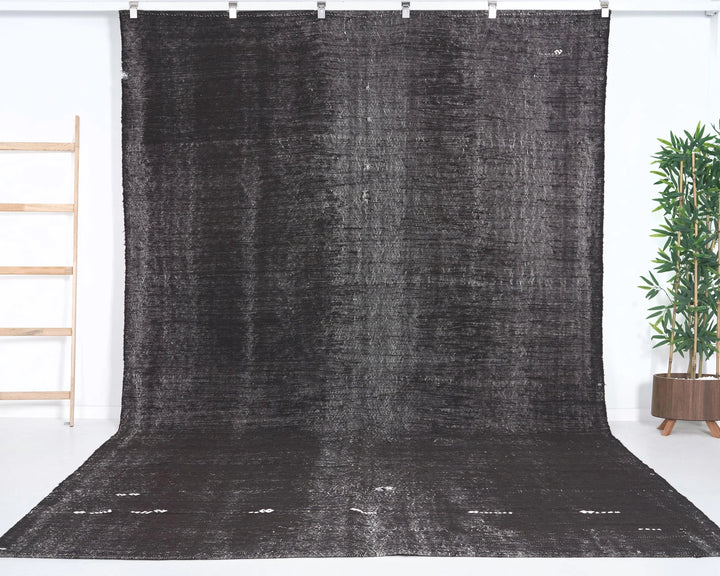 Brown Turkish Kilim Rug 7' 5" x 12' 4" Flat-Weave | No. VR29167