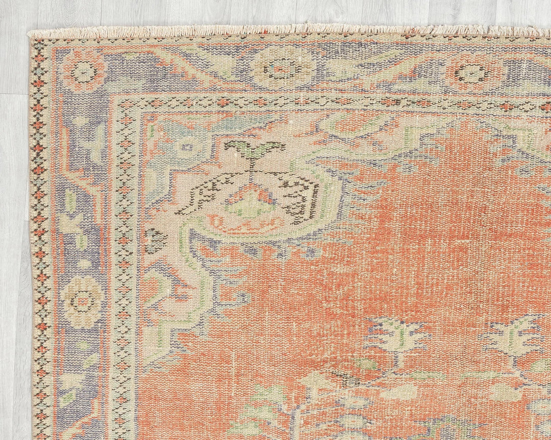 Multicolor Turkish Oushak Rug 5' 5" x 9' Hand-Knotted | No. VR29311