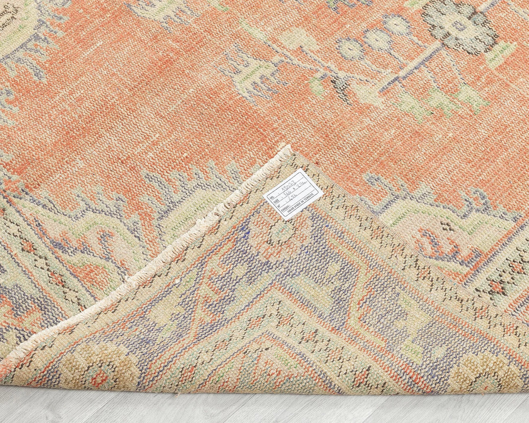 Multicolor Turkish Oushak Rug 5' 5" x 9' Hand-Knotted | No. VR29311