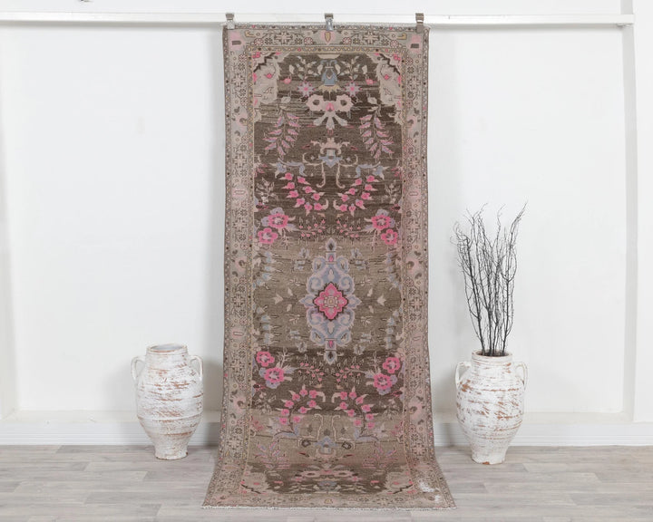 Multicolor Turkish Oushak Rug 3' 3" x 8' 10" Hand-Knotted | No. VR29312