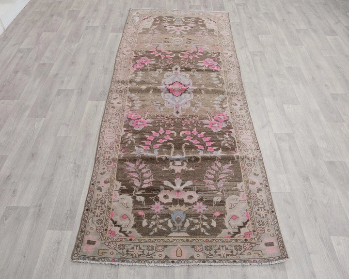 Multicolor Turkish Oushak Rug 3' 3" x 8' 10" Hand-Knotted | No. VR29312