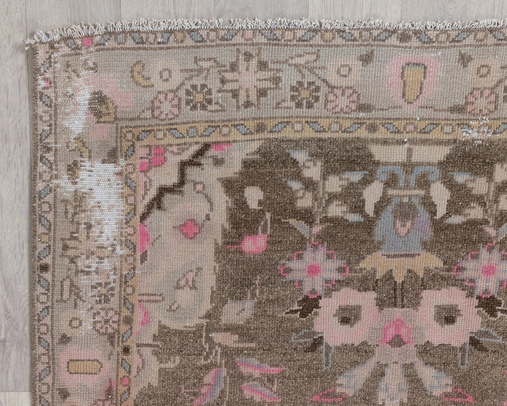 Multicolor Turkish Oushak Rug 3' 3" x 8' 10" Hand-Knotted | No. VR29312