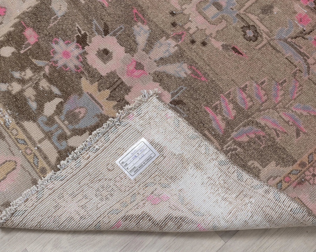Multicolor Turkish Oushak Rug 3' 3" x 8' 10" Hand-Knotted | No. VR29312