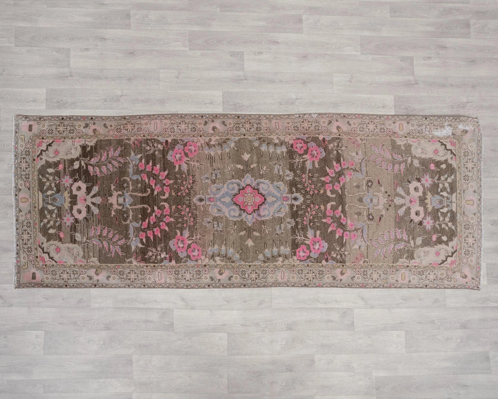 Multicolor Turkish Oushak Rug 3' 3" x 8' 10" Hand-Knotted | No. VR29312