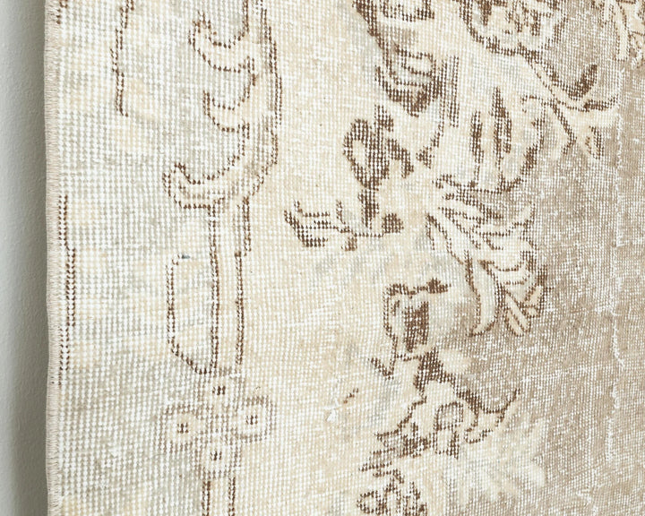 Multicolor Turkish Oushak Rug 6' 3" x 9' 9" Hand-Knotted close-up