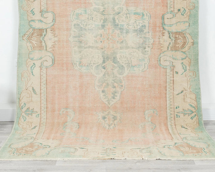 Multicolor Turkish Oushak Rug 5' 8" x 9' Hand-Knotted | No. VR29615