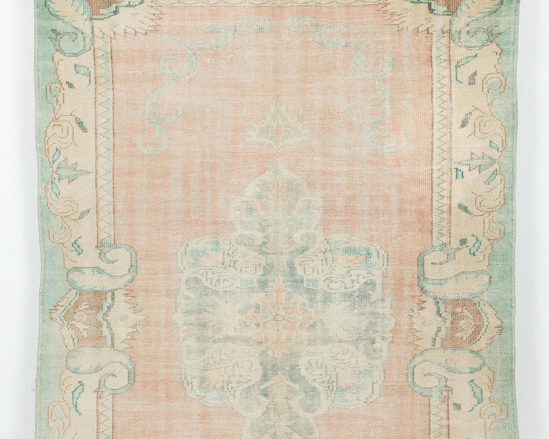 Multicolor Turkish Oushak Rug 5' 8" x 9' Hand-Knotted | No. VR29615
