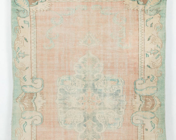 Multicolor Turkish Oushak Rug 5' 8" x 9' Hand-Knotted | No. VR29615