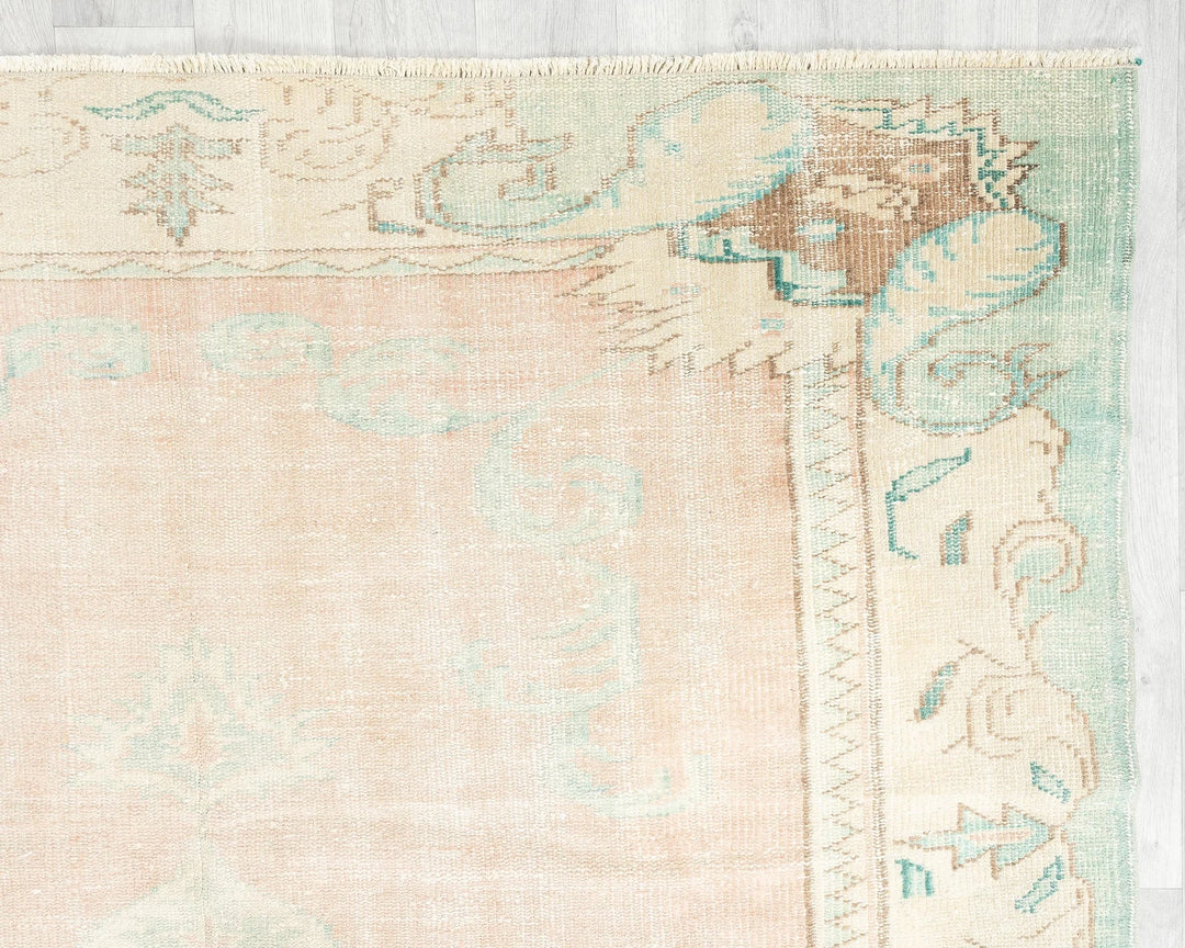 Multicolor Turkish Oushak Rug 5' 8" x 9' Hand-Knotted | No. VR29615