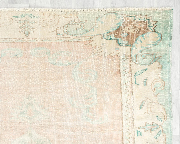 Multicolor Turkish Oushak Rug 5' 8" x 9' Hand-Knotted | No. VR29615