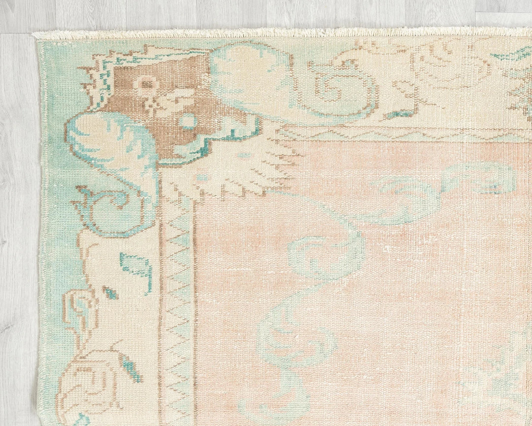 Multicolor Turkish Oushak Rug 5' 8" x 9' Hand-Knotted | No. VR29615
