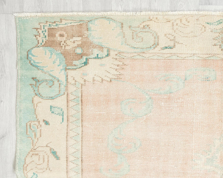 Multicolor Turkish Oushak Rug 5' 8" x 9' Hand-Knotted | No. VR29615