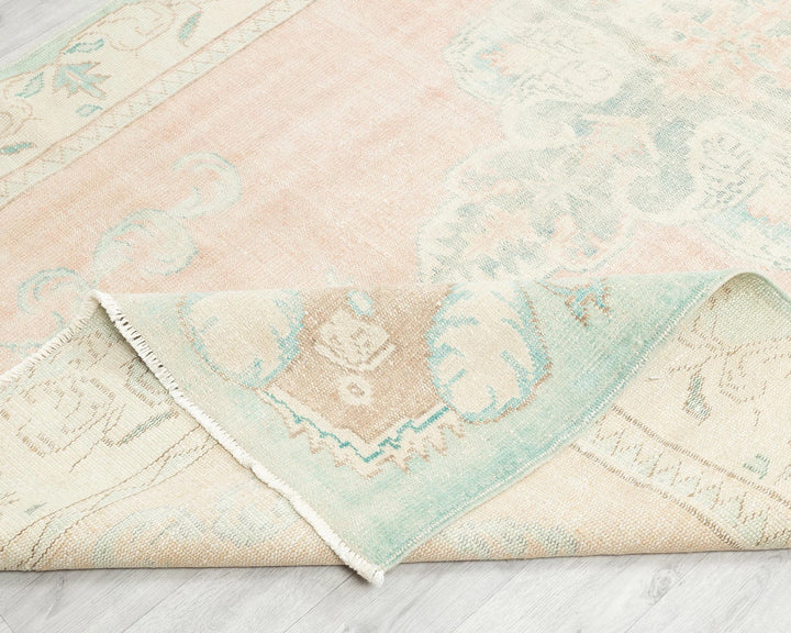 Multicolor Turkish Oushak Rug 5' 8" x 9' Hand-Knotted | No. VR29615