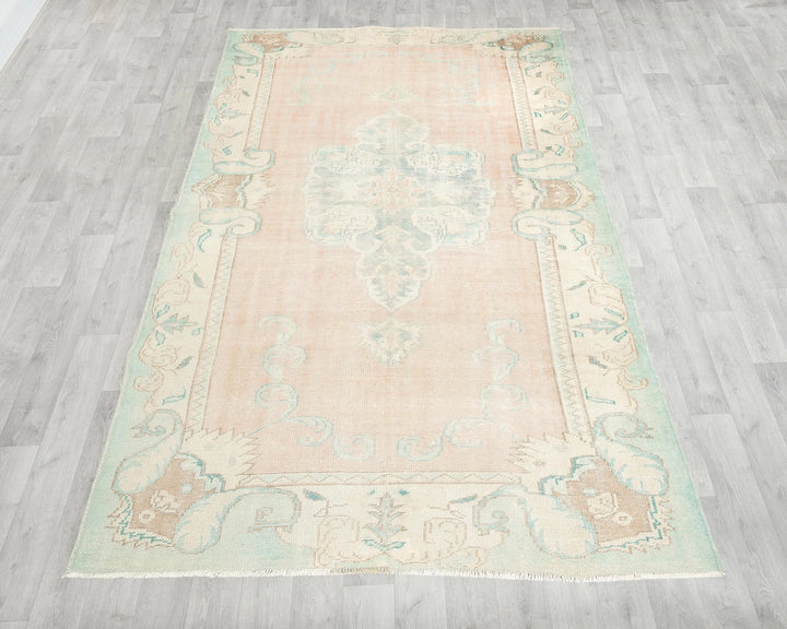 Multicolor Turkish Oushak Rug 5' 8" x 9' Hand-Knotted | No. VR29615