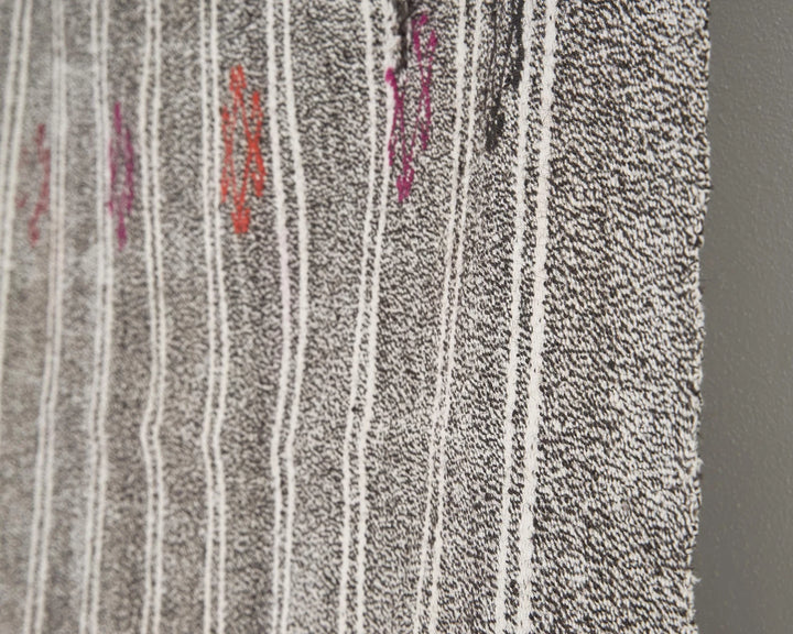 Gray Turkish Kilim Rug 2'10" x 16'2" Flat-Weave | No. VR29690