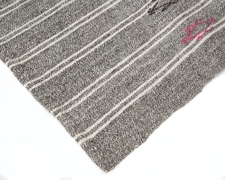 Gray Turkish Kilim Rug 2'10" x 16'2" Flat-Weave | No. VR29690