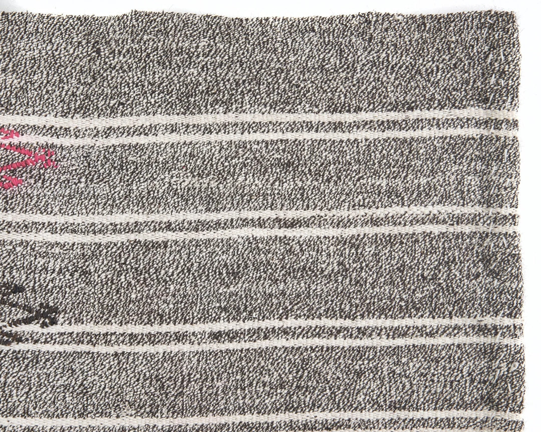 Gray Turkish Kilim Rug 2'10" x 16'2" Flat-Weave | No. VR29690