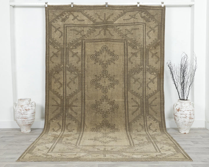 Terracotta Turkish Oushak Rug 6' x 10' 6" Hand-Knotted | No. VR29718